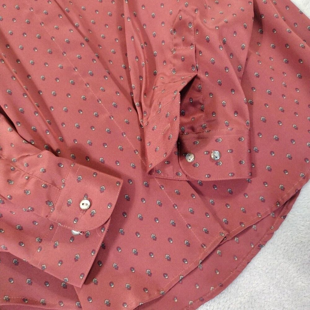 Vintage Prairie Blouse Print Victorian Size 12 Ruffle Collar Long Sleeve - Picture 6 of 10